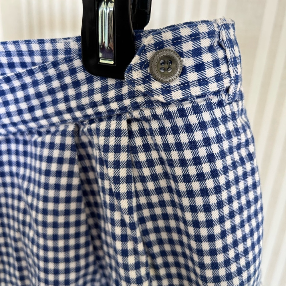 Vintage Pacer Blue and White Gingham Women's Shorts Size 16 High Waist - Picture 5 of 8